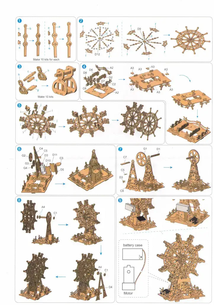 Holz Solar Puzzle mit Solarantrieb